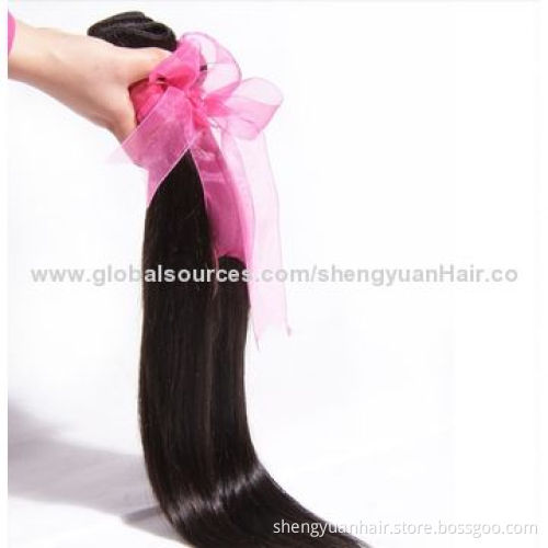 Cheap Brazilian Virgin Human Hair Weave, Silky Straight, 8-inch to 30-inch, Natural Color